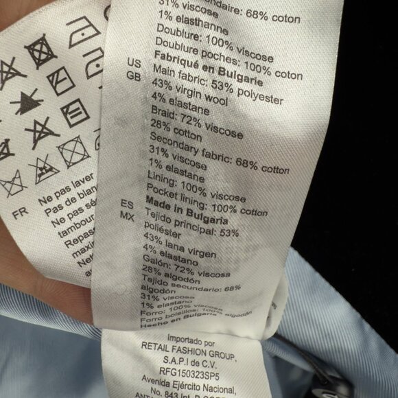 SANDRO PARIS NWT Gemma Wool-Blend Velvet Shawl Collar Black  Blazer FR 42 US 10 - Picture 14 of 16